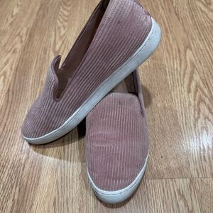 Birdies The Swift Pink Corduroy Slip-On Sneakers